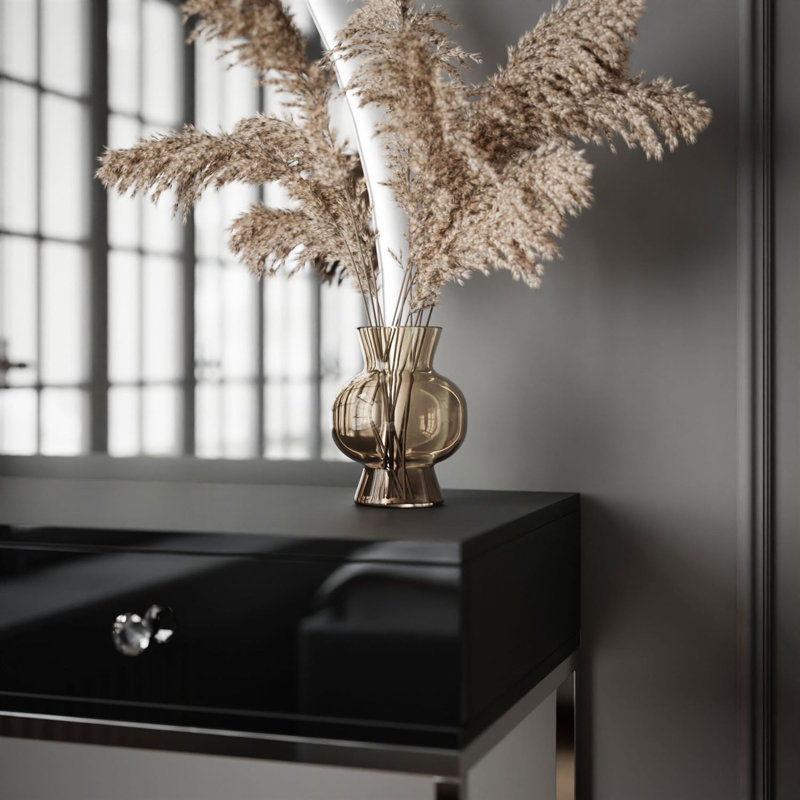 Dressing Table with Mirror, Black