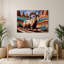 «Southwestern Animals» Bighorn Sheep 8, art mural en métal beige