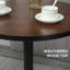 Table de bar ronde d'une hauteur de 42 po, table de pub rustique industrielle, table de bistro en bois d'orme et base en métal