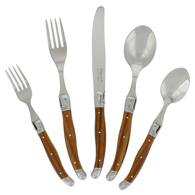 Alcott Hill® Hixon Stainless Steel Flatware Set - Service for 4, Brown