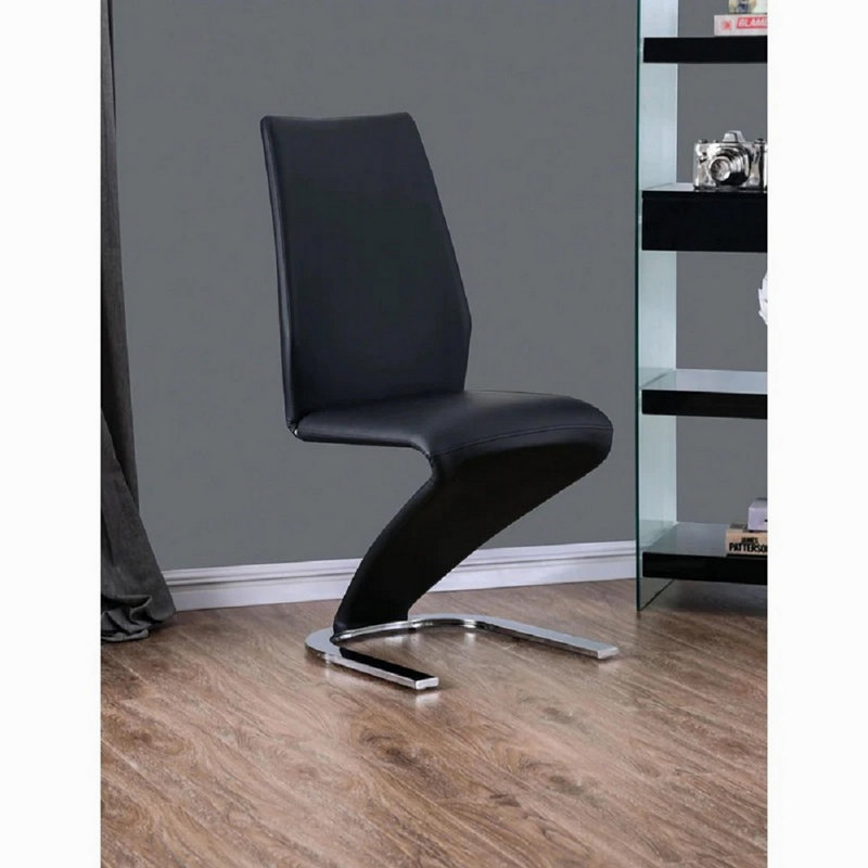 Chaise de salle à manger en forme de Z 2 pièces de style contemporain