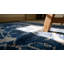 Hand Knotted Pile 1920s Wool Allover Blue Antique Chinese Rug