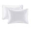 Couvre-lit très grand réversible blanc - Le rembourrage délicat en coton prélavé matelassé pour le confort comprend deux taies décoratives lavables à la machine présentant un trait séduisant pour une bonne nuit de sommeil
