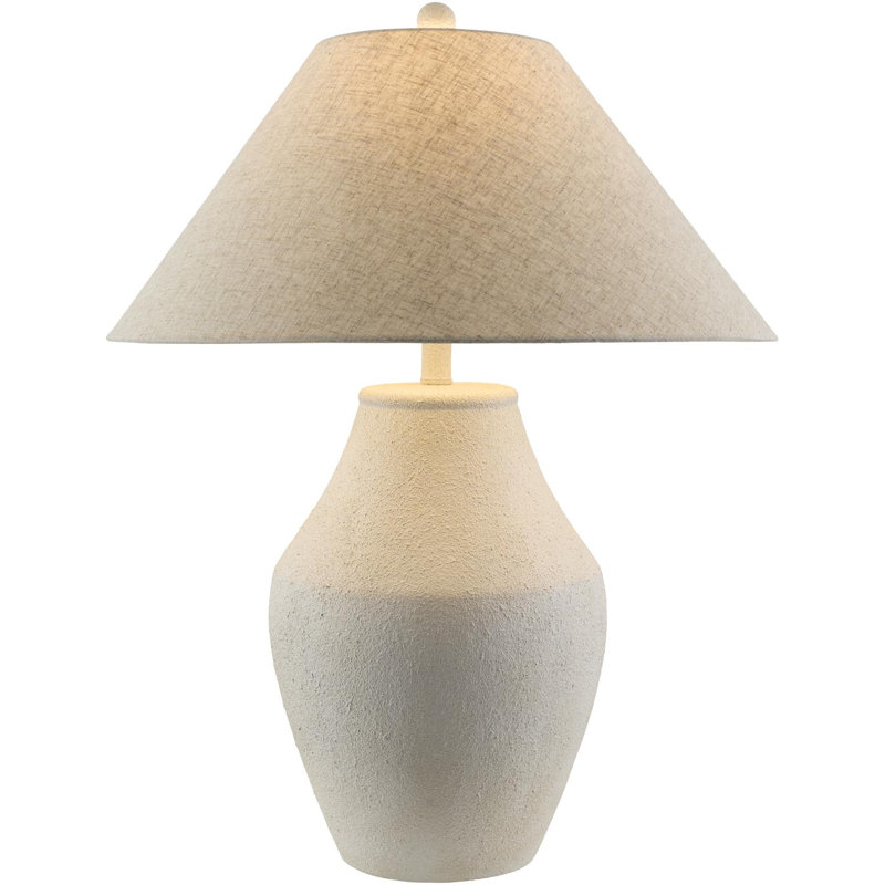 Lampe de table en céramique Hillsville, Blanc, Blé
