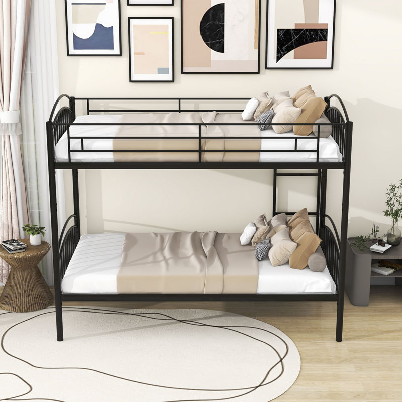 Grateron Twin over Twin Standard Bunk Bed by Isabelle & Max, Black