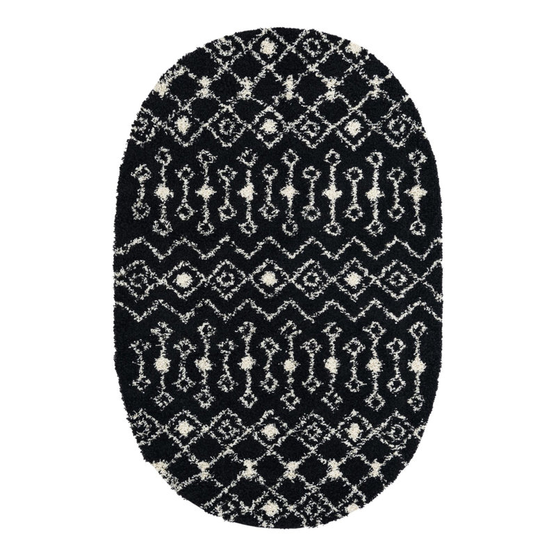 Griego Geometric Indoor Rug, Oval 7'10" x 10'