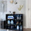 Armoire de rangement pour chaussures avec porte en verre-121042155
