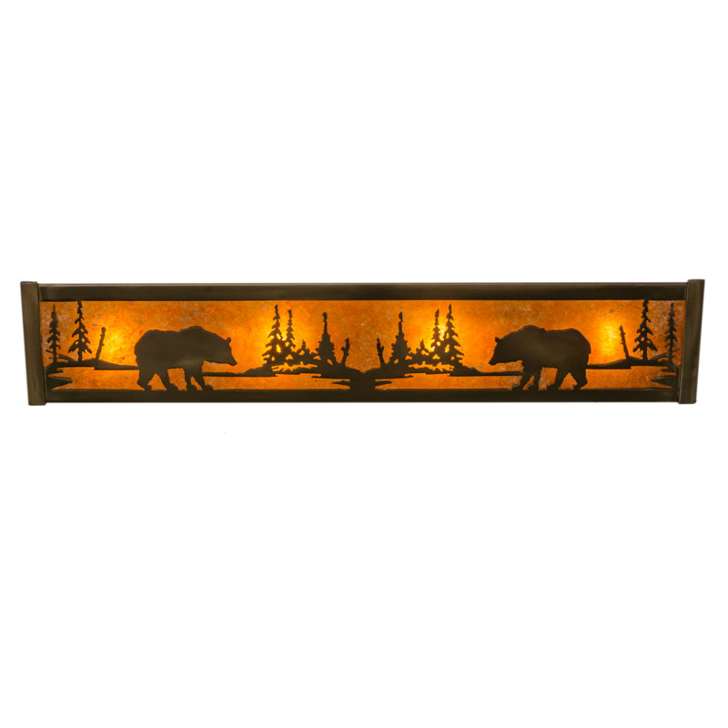 Rustic Lodge 4 - Light Bath Bar, Antique Copper