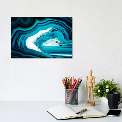Slice Of Turquoise Agate by Philippe Hugonnard - Wrapped Canvas Gallery-Wrapped Canvas Giclée