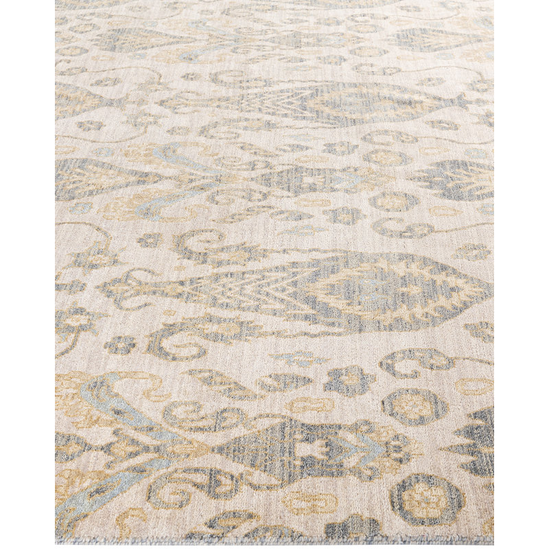 Overdyed One-of-a-Kind 9'1" x 12'4" Hand Knotted Area Rug