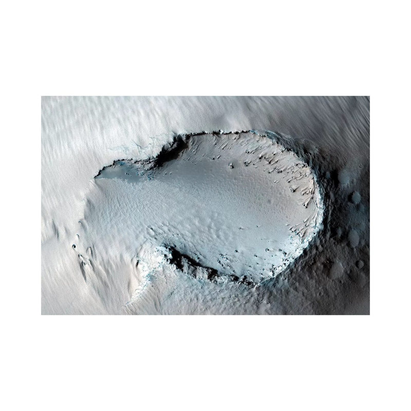 A Small Cone on the Side of One of Mars' Giant Shield Volcanoes 1 Piece Wrapped Canvas Wall Art, 30.48 cm H x 45.72 cm W