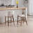 Upholstered Farmhouse Bar Stools, 26" Counter Barstools With Wood Legs For Kitchen Island/Breakfast Bar/Home Pub Set of 2-1259394260