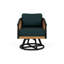 Galloway Swivel Lounge Chair In Tortoiseshell Finish-1732942501