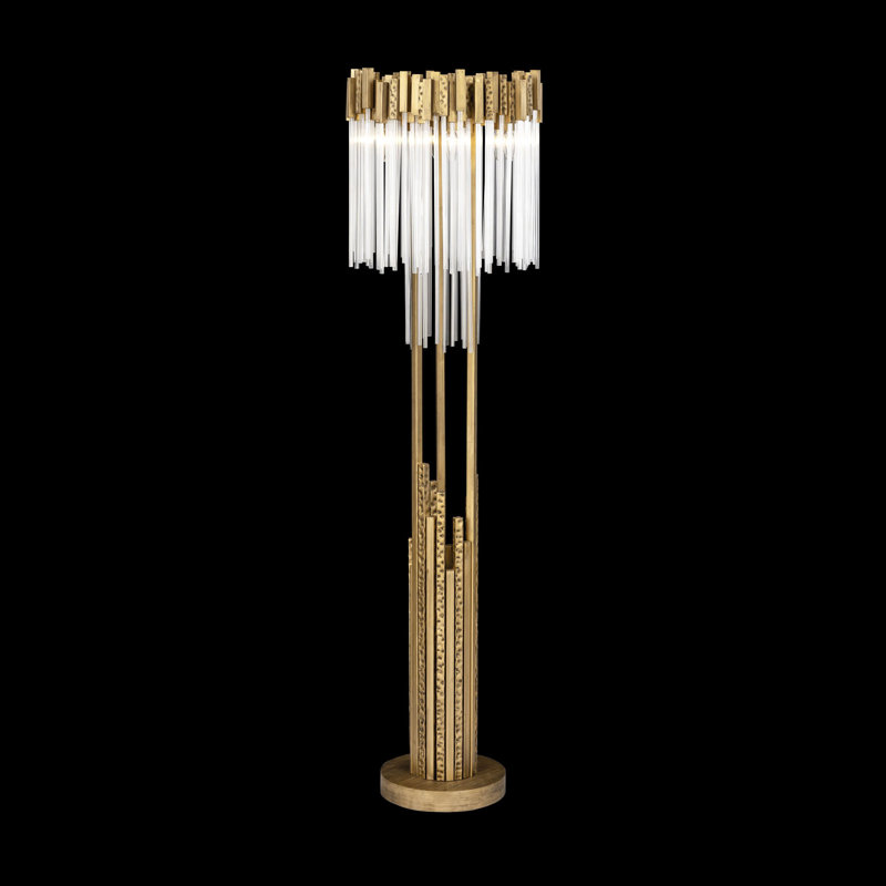 Lampe sur pied 6 lumières Matrix - Havane doré, Doré havane