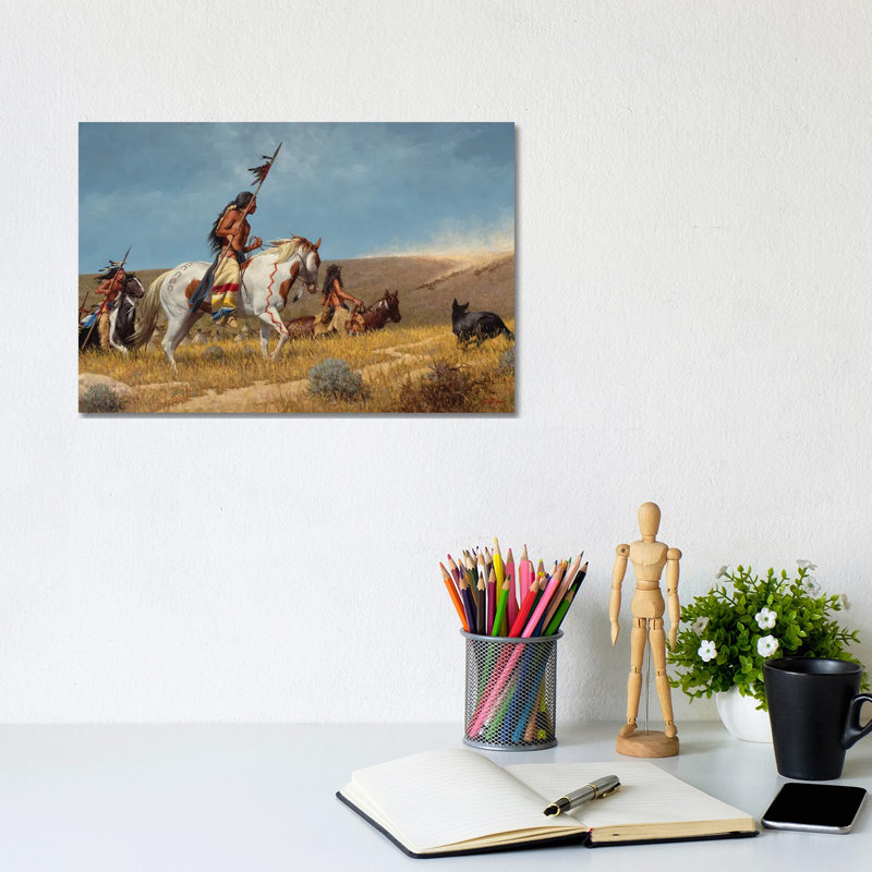 Arrival Of The Horse Traders by Joe Velazquez - Wrapped Canvas Print, 20.32cm H x 30.48cm W x 1.91cm D