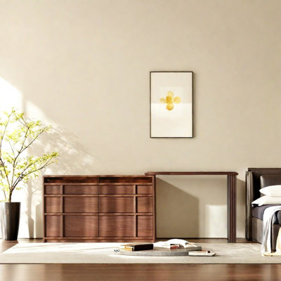 Commode en bois de noyer noir