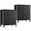 Commode cannelée pour chambre à coucher, commode à 3 tiroirs de 27,5 po de largeur pour chambre à coucher, commode moderne-86688073