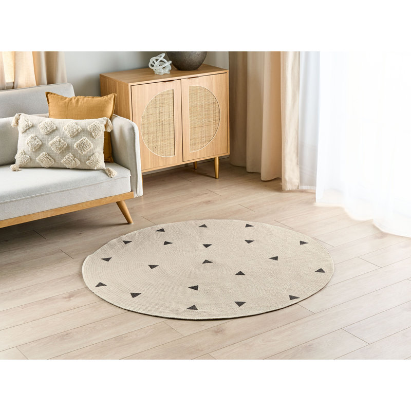 Round Larson Geometric Cotton Hand Braided 140cm X 140cm Area Rug