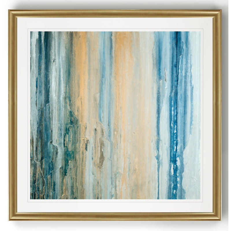 « tiger rayures ii », reproduction d’art, Cadre doré, H 26,5 po x l 26,5 po x P 1,5 po