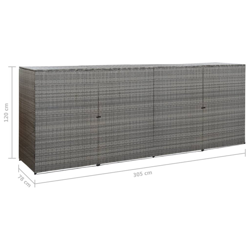 Berangere 10 ft. W x 3 ft. D Plastic Tool Shed, Anthracite