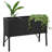 3-Section Wicker Raised Planter - Black