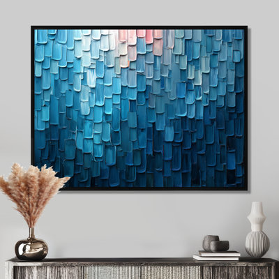 «Drip Paint» de Blue Cubic Matrix IV - art mural peinture goutte à goutte