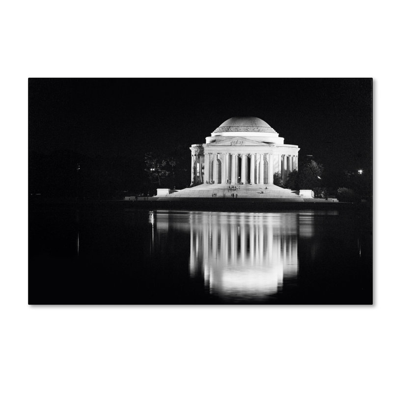 Jefferson Memorial Landscape Canvas Art in Gallery Quality