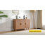 Hearn 109 cm Modern Wide Sideboard with 3 Rattan Doors-2017809945