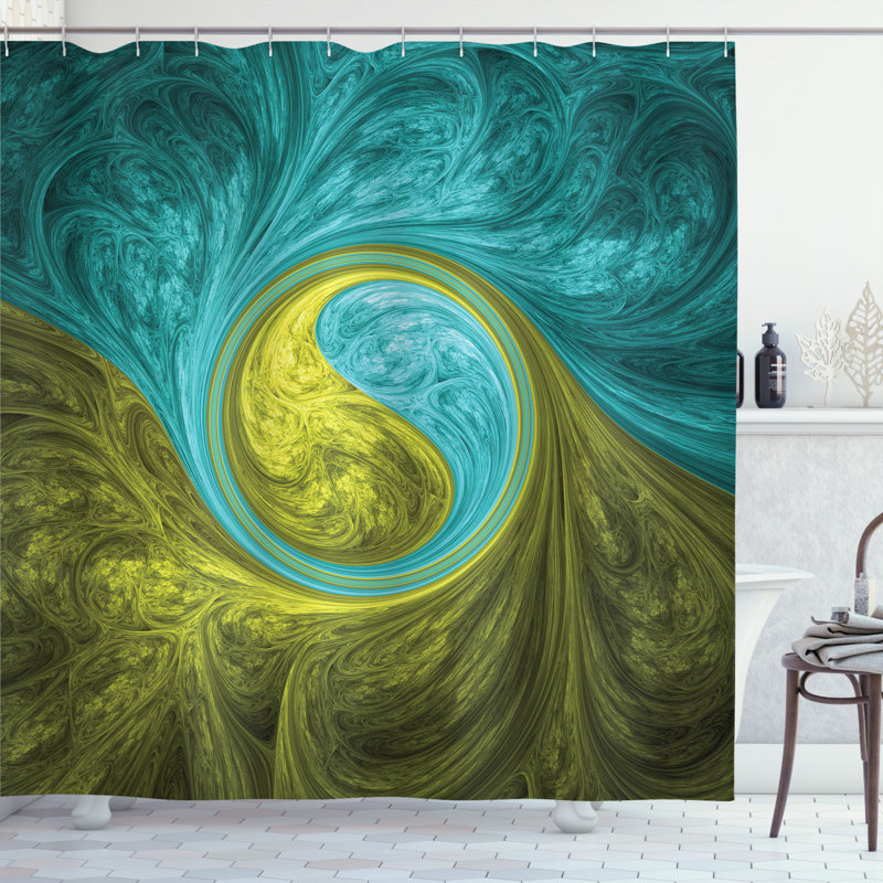 Alejandro Shower Curtain with Hooks Included, 75" H x 69" W