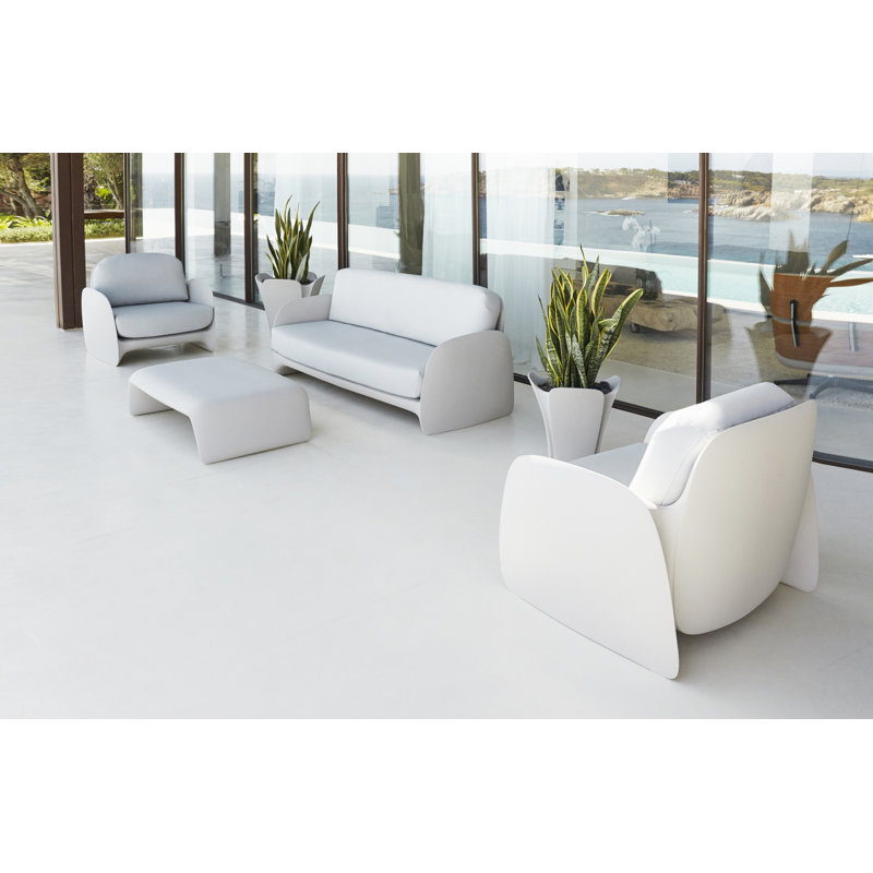 Pezzettina Armchair with Cushions, White