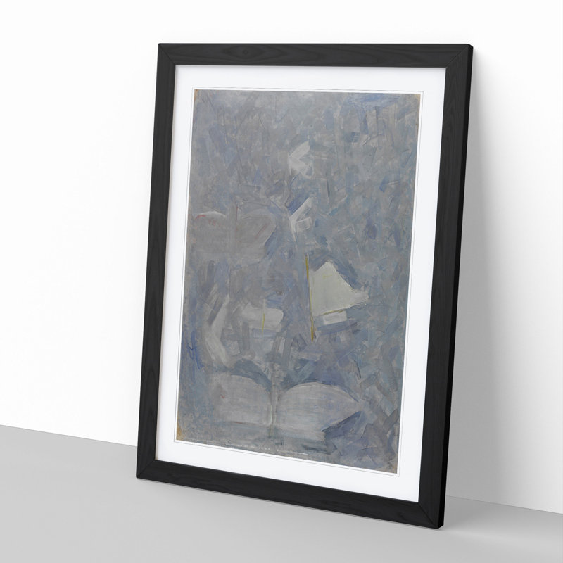 Butterflies by Mikalojus Konstantinas - Picture Frame Painting, Black Framed, 48cm H x 36cm W x 2cm D