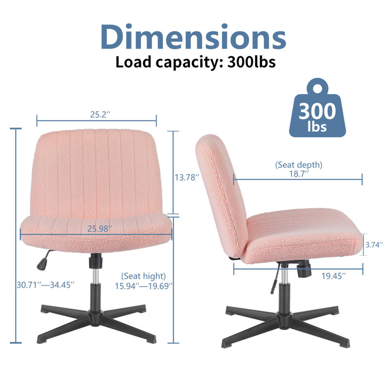 Chaise de bureau à domicile, Rose