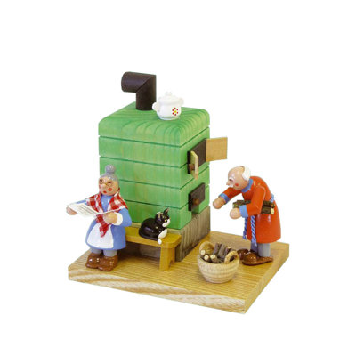 Poêle à fumée avec grands-parents