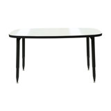 Adapte 31 x 50 Rounded Rectangle Dry-Erase Activity Table with Adjustable Tapered Legs - Whiteboard/Black