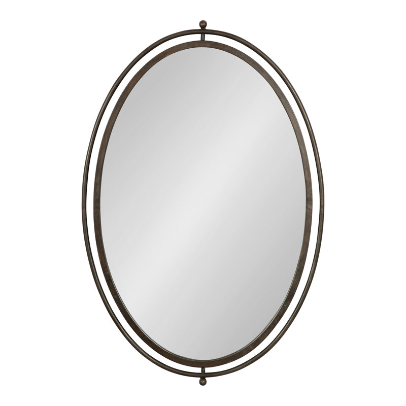 Menderes Metal Flat Mirror, Silver, 34.5" H x 23" W