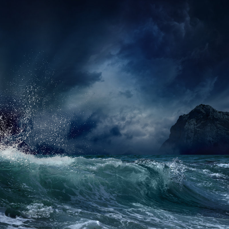 Stormy Sea by Ig0rZh - Wrapped Canvas Print, 30cm H x 30cm W x 3.8cm D