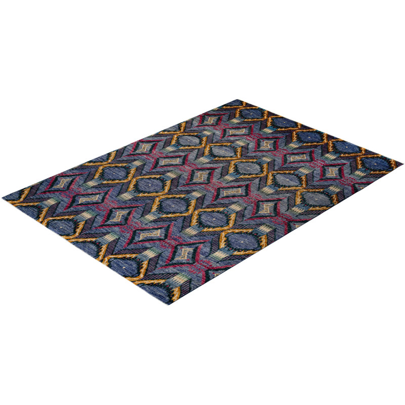 Contemporary One-of-a-Kind 9' x 12'2" Hand Knotted Area Rug