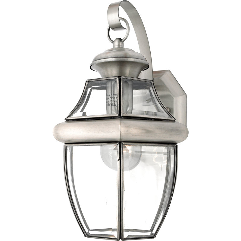 Lanterne murale d'extérieur biseautée Newbury, Étain, l 8 po x H 14 po x P 8 po