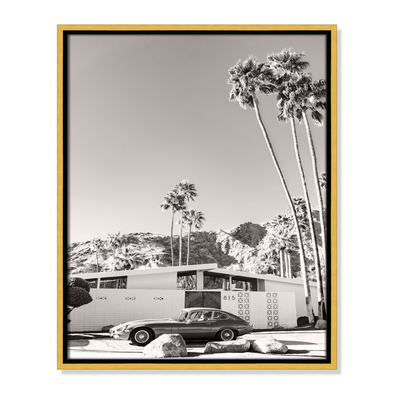 Palm Springs Ride; Imprimé par Young, H 21,5 po x l 17,5 po, Flotteur doré