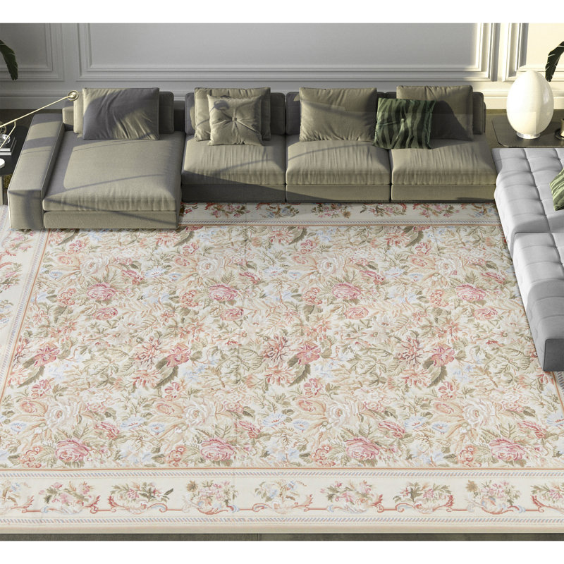 Wool Floral Area Rug