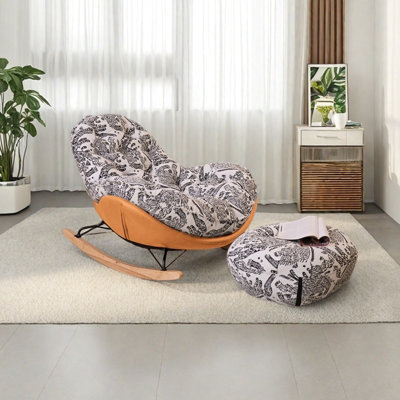 Chaise berçante ergonomique en chenille
