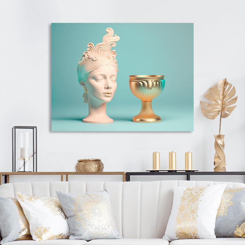 «Marble Woman surrealistic Universe II», reproduction sur toile, H 16 po x l 32 po x P 1 po, Toile tendue