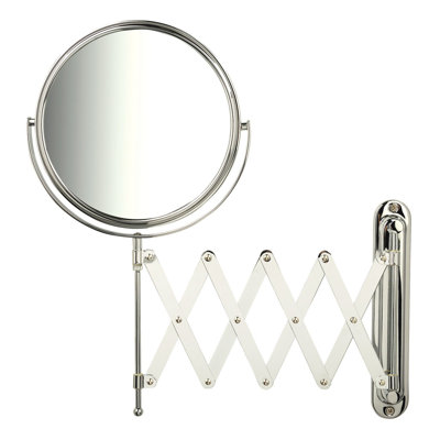 8" Wall Mount Magnified Extension Makeup Mirror