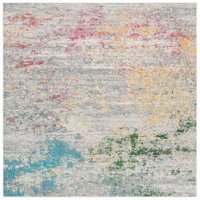 Etta Abstract Light Blue/Green Area Rug