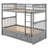 Twin Over Bunk Bed With Drawers - Gray Sleeping Solution Drawers, Solid Construction, Versatile Use