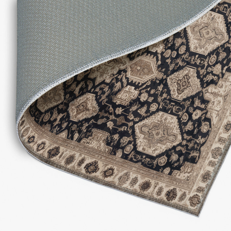 Tapis d'intérieur et d'extérieur gris Persian, Rectangulaire 8 pi x 10 pi