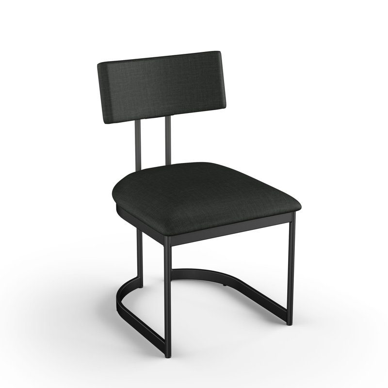 Chaise rembourrée Delisa, Noir