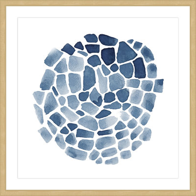 «Geo Ball Blue», reproduction d'art encadrée