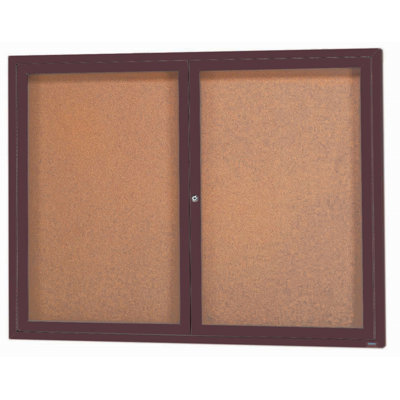 Enclosed Wall Mounted Bulletin Board LED Illuminated