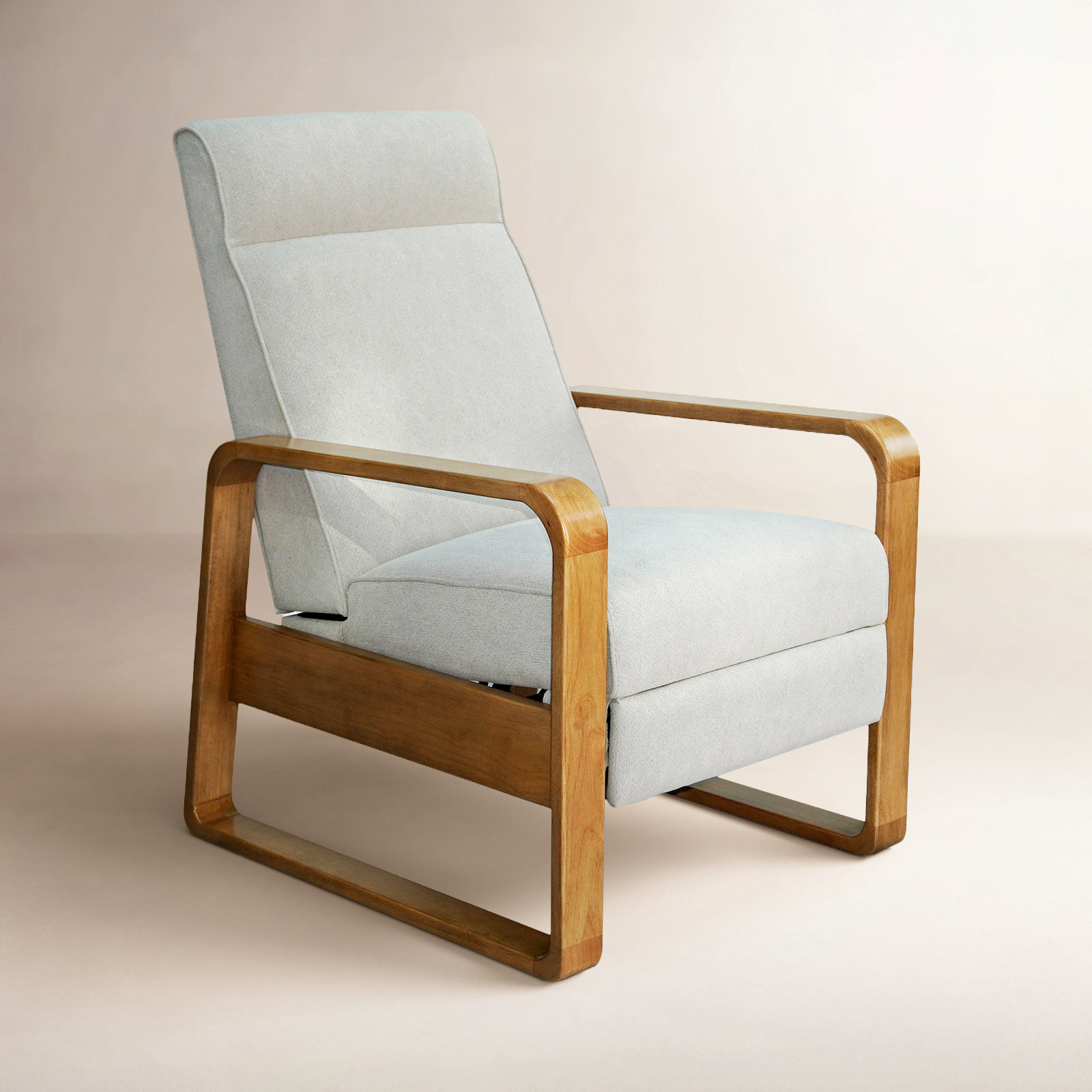 Jillette Upholstered Recliner, Beige